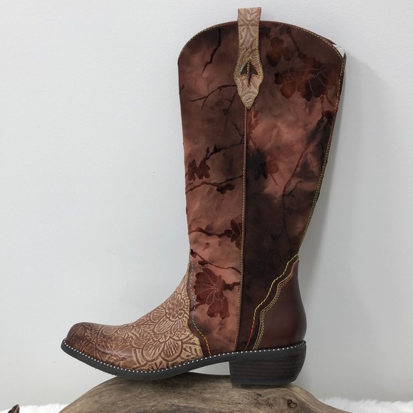 L'Artiste Laretilyn Boho Bohemian Festival Concert Western Cowgirl Boots Sz 40 - Picture 1 of 14